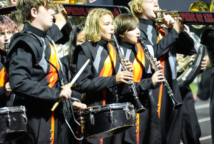 Pride of AHS performs at a football game